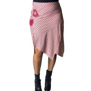 PARALLEL Skirt, Red and White Size 10/12 EUC